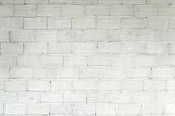 White brick wall. Textured interior background.