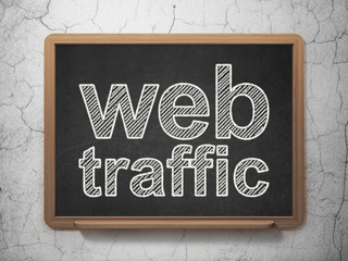 Web design concept: Web Traffic on chalkboard background