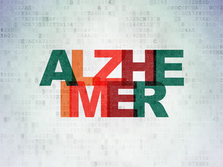 Healthcare concept: Alzheimer on Digital Paper background