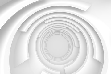 Naklejki  Biały abstrakcyjny tunel