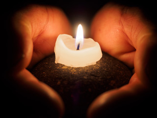 Candle in hand