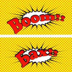 "Boom!!" in the pop art style.