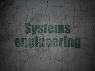 Science concept: Systems Engineering on grunge wall background