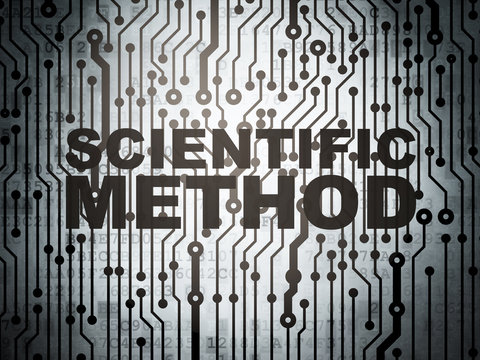 Science concept: circuit board with Scientific Method