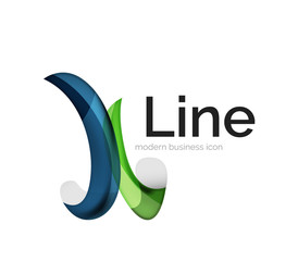 Modern vector ribbon logo