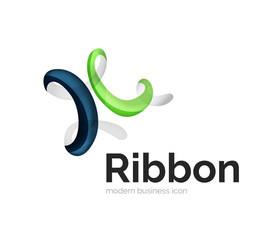 Modern vector ribbon logo