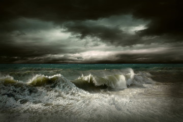 Obrazy na Plexi  Widok na morski krajobraz burzy