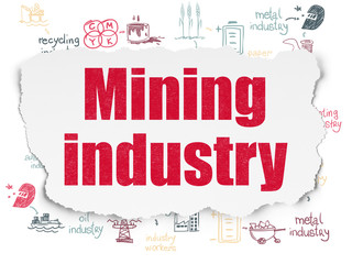 Fototapeta premium Industry concept: Mining Industry on Torn Paper background