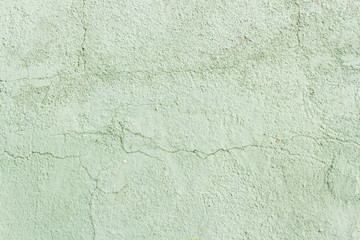 Concrete wall painted green