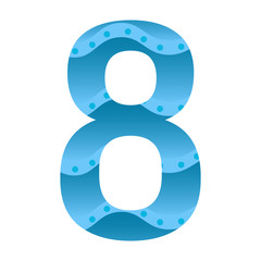 Naklejka premium Blue Ocean Number Eight