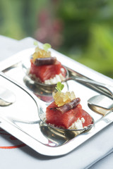 Plate of assorted Italian appetizer