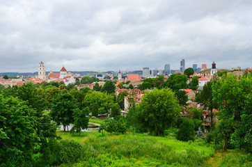 View of Old Town from observation deck, Vilnius, Lithuania