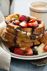 French toast with coffee and mascarpone