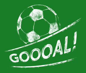 Soccer Ball / Football - GOOOAL - Grunge Look