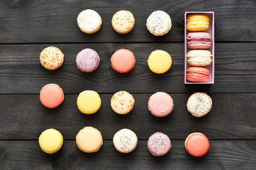 French delicious dessert macaroons