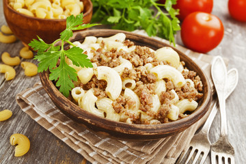 Pasta with minced meat