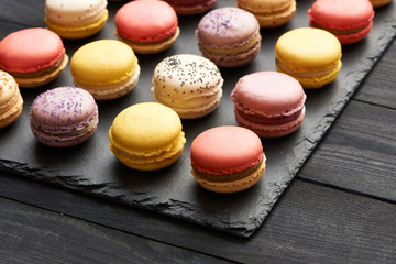 French delicious dessert macaroons