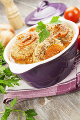 Meat cutlets with cabbage