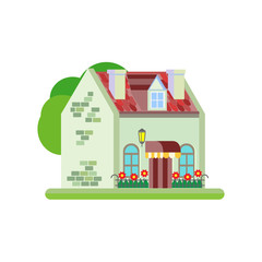 vector illustration of cute colorful house. vector flat buildings illustration