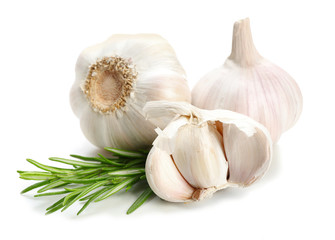 Garlic isolated on white