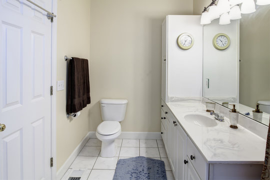 Simple White Bathroom