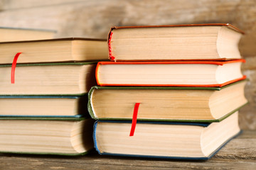 Pile of books, close-up
