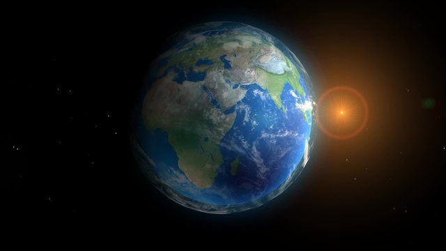 Rotation of the Earth and sun