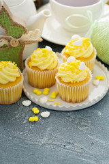 Lemon cupcakes for Easter
