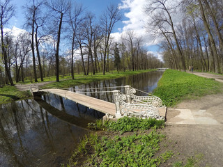 The old bridge in park