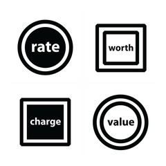 Price tags, label set Circles and Squares