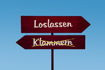Schild 48 - Loslassen