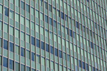 Square window pattern in a office building 