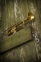 Fototapeta na wymiar Trumpet Street Jazz
