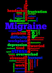 Migraine, word cloud concept 9