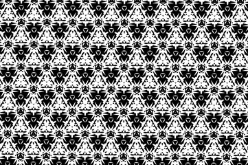 Ornament with black and white patterns. 14
