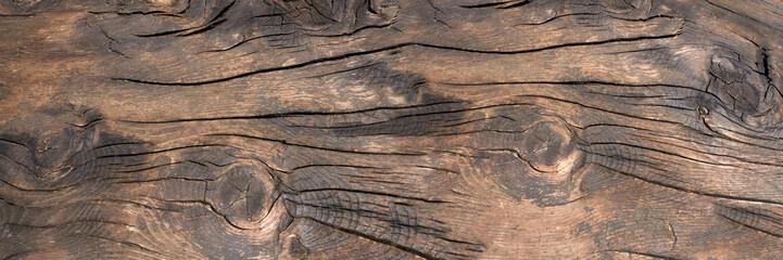 Rissige Textur von altem Holz - Panorama 