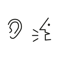 Speak and listen symbol