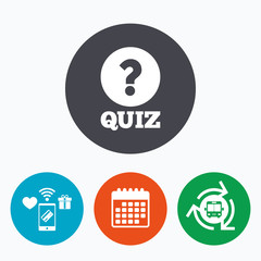 Quiz sign icon. Questions and answers game.