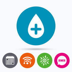 Obraz premium Water drop sign icon. Softens water symbol.