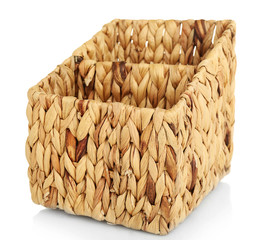 Wicker box isolated on white