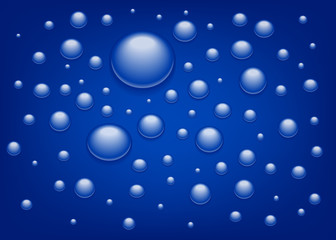 Vector blue drops background