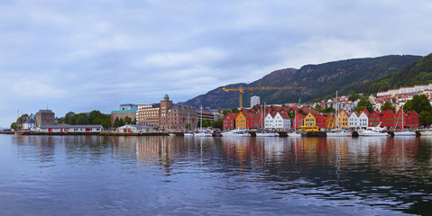 Fototapeta na wymiar Bergen Norway panorama