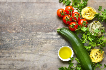Ingredients for making  pasta.