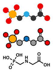 Glyphosate herbicide molecule. 