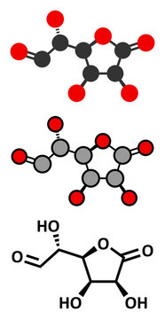 Glucuronolactone molecule. Used in food supplements and energy drinks.