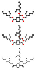 tri-octyl-trimellitate (TOTM, tris (2-ethylhexyl) trimellitate).