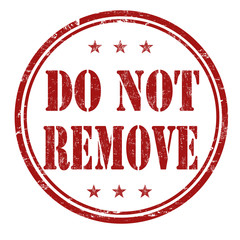 Do not remove stamp