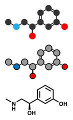 Phenylephrine nasal decongestant drug molecule.