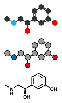 Phenylephrine nasal decongestant drug molecule.