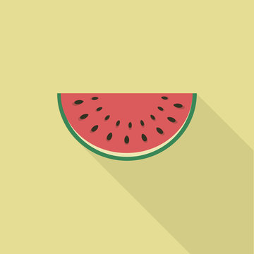 Watermelon slice, Watermelon Icon Vector